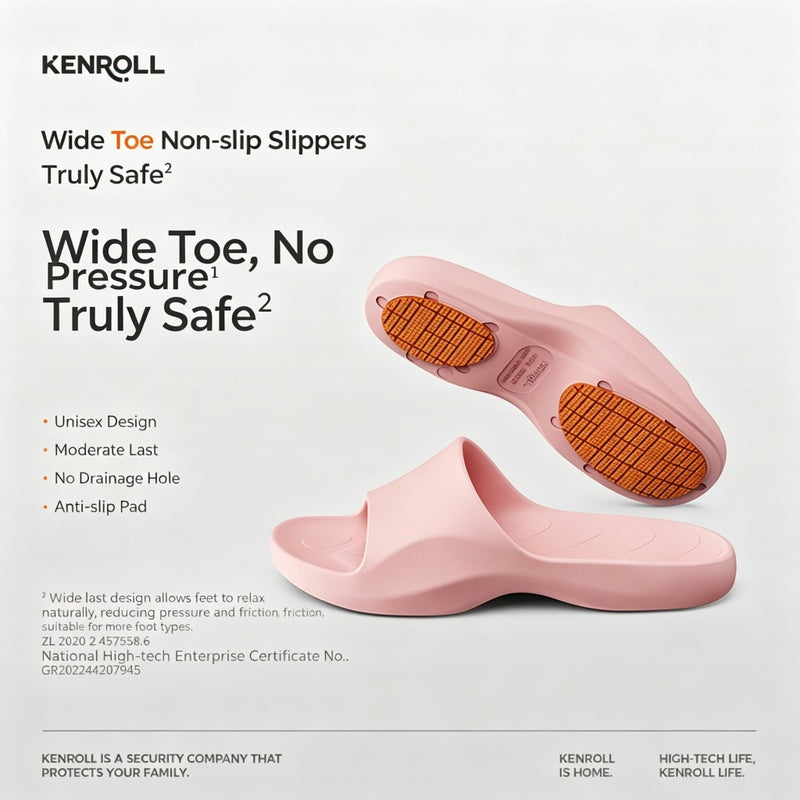 KENROLL K277 non-slip wide fit thick sole slippers - view 11